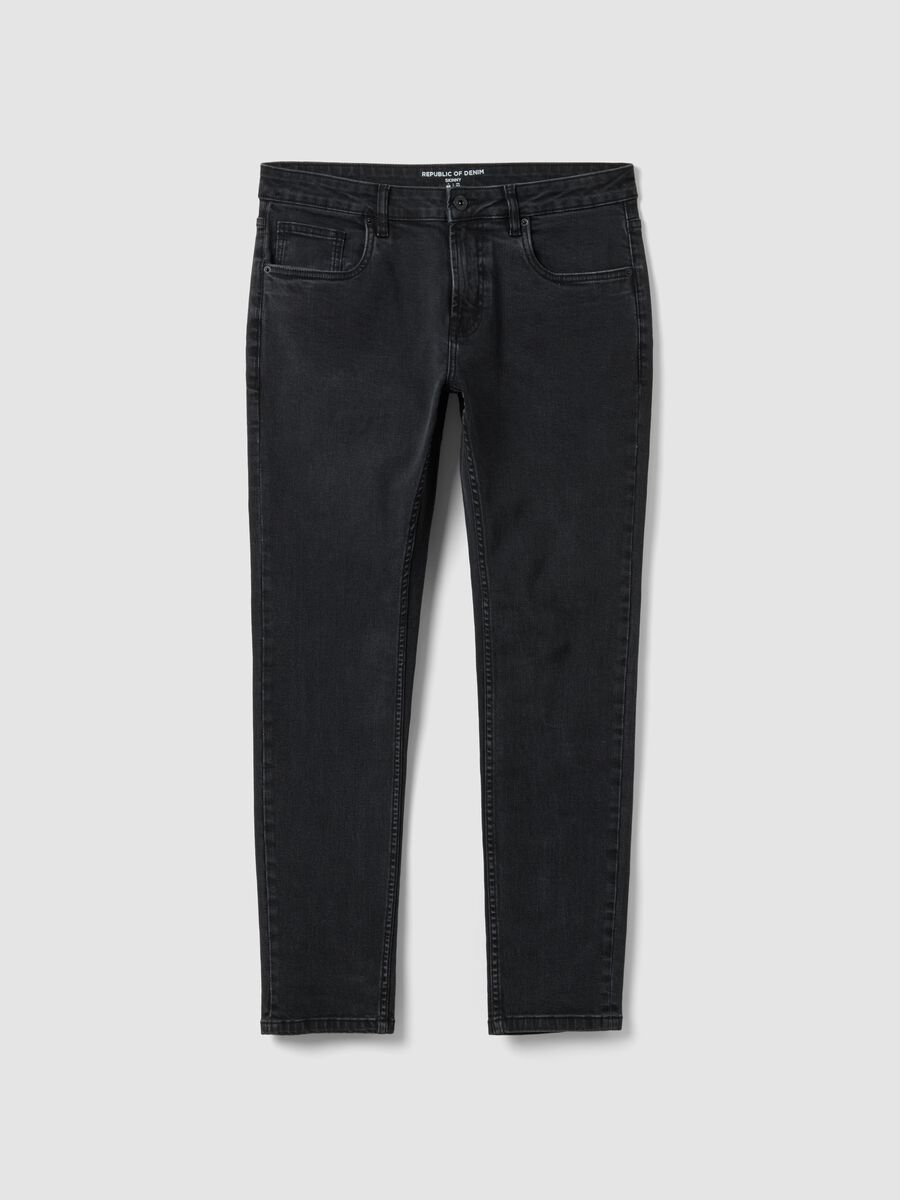 Black stretch cotton skinny-fit jeans_4