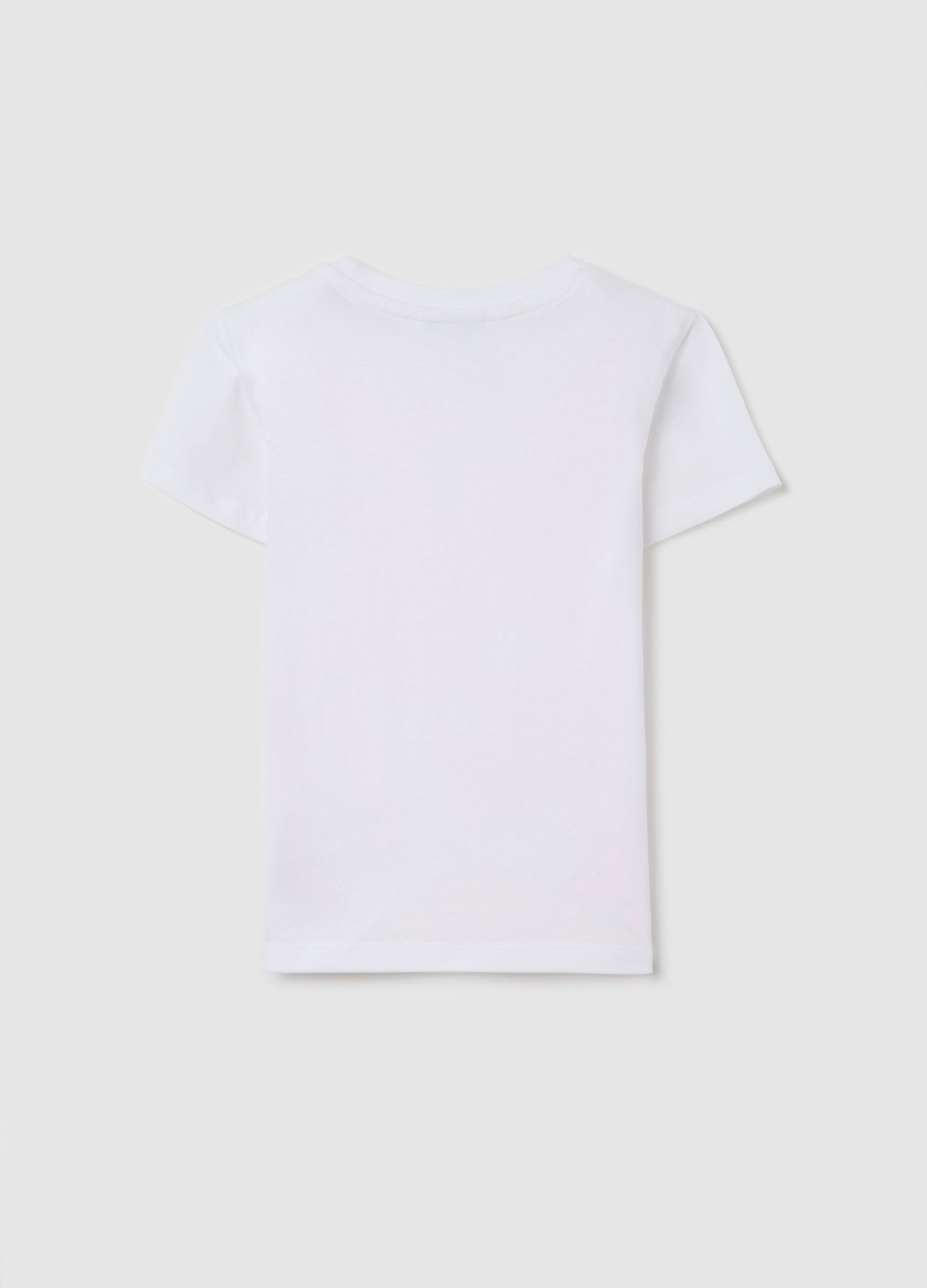 Girls’ multicoloured regular-fit T-shirt in 100% cotton with print