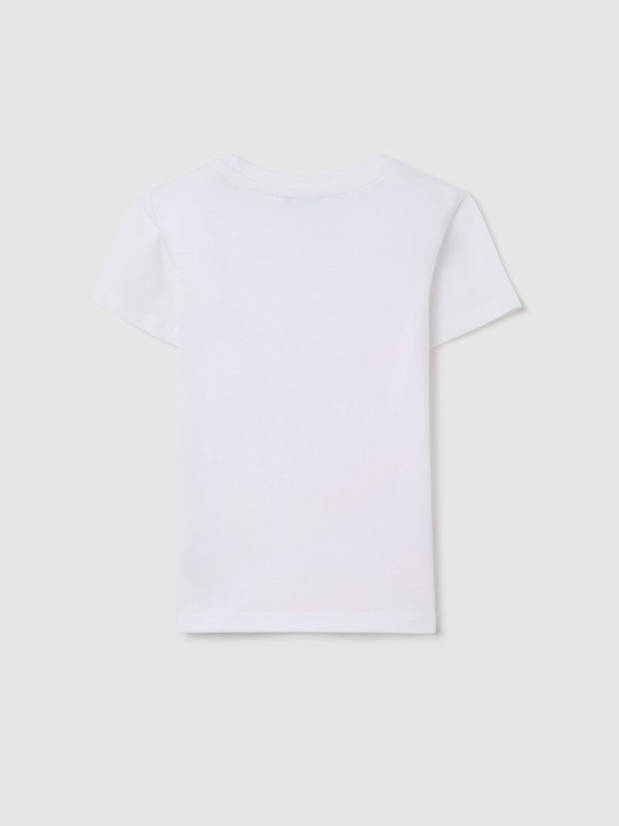 Girls’ multicoloured regular-fit T-shirt in 100% cotton with print_1