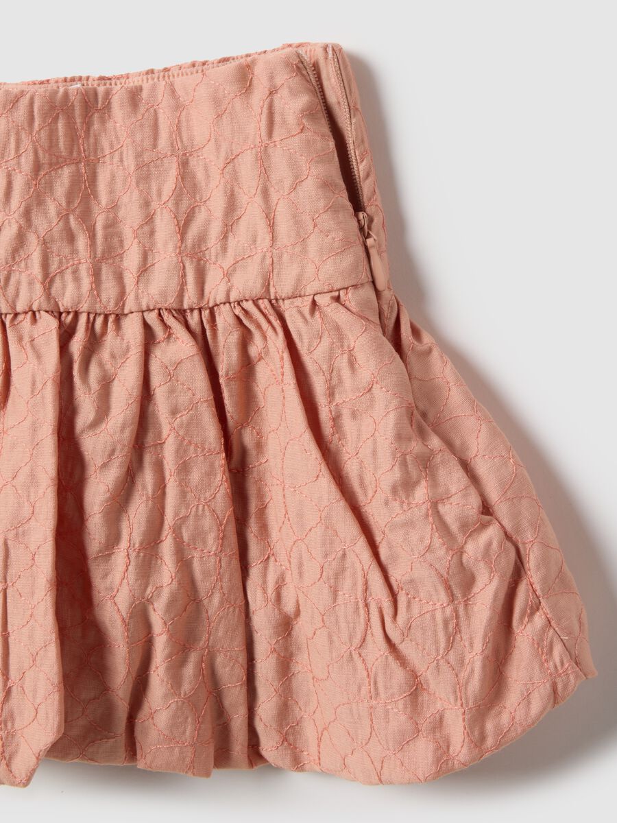 Multicolour stretch cotton top and skirt set for girls with regular fit_2