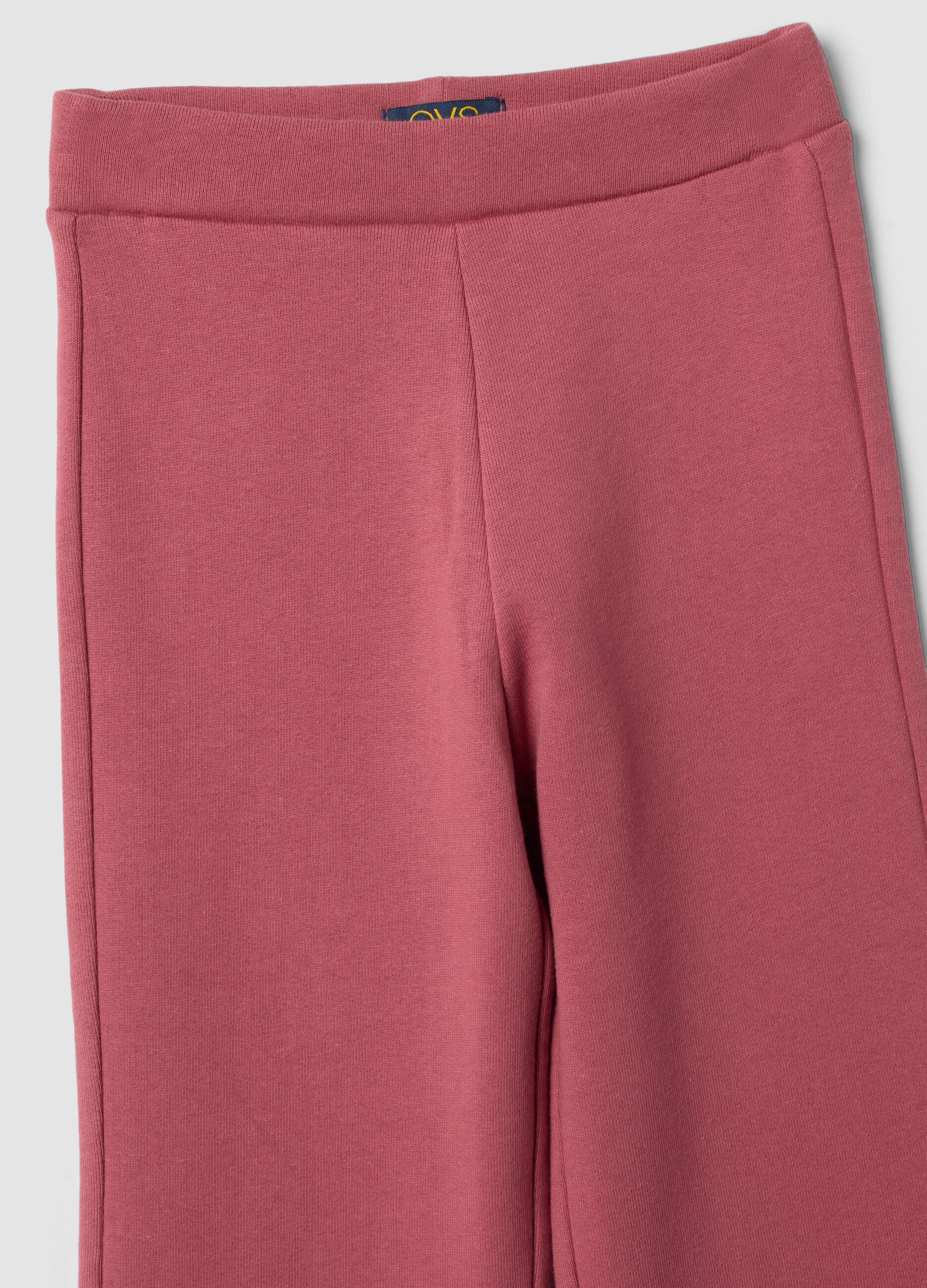 Tuta jogging bianca in puro cotone con girocollo
