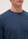 Regular fit blue long sleeve stretch cotton t-shirt_3