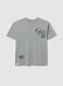 Grey cotton boy's t-shirt with Nets logo_0