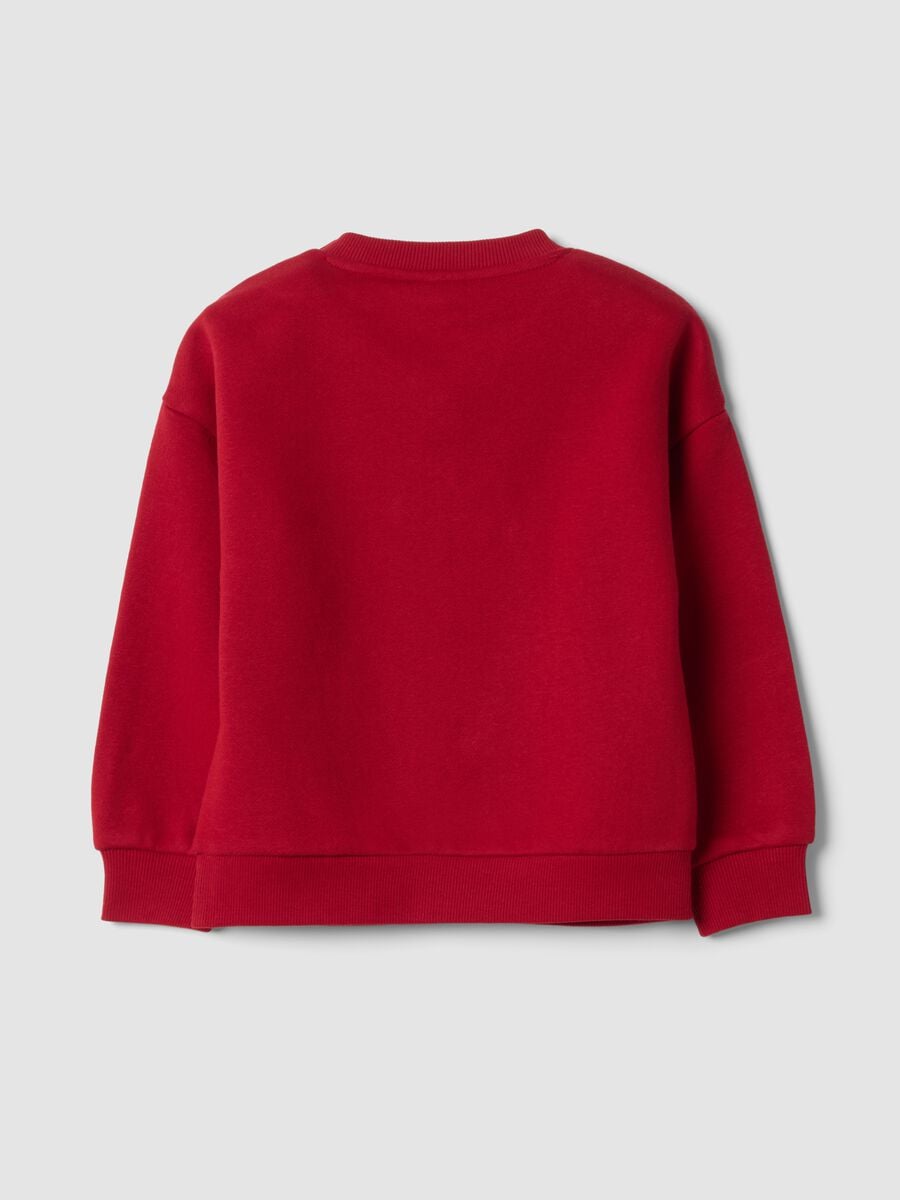 Red crew-neck cotton-blend sweatshirt with MARVEL Spider-Man print_1