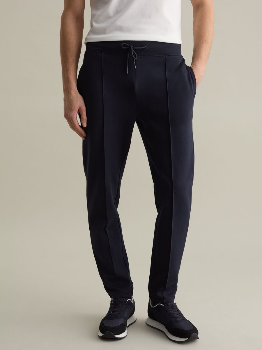 Technical fabric joggers with drawstring_1