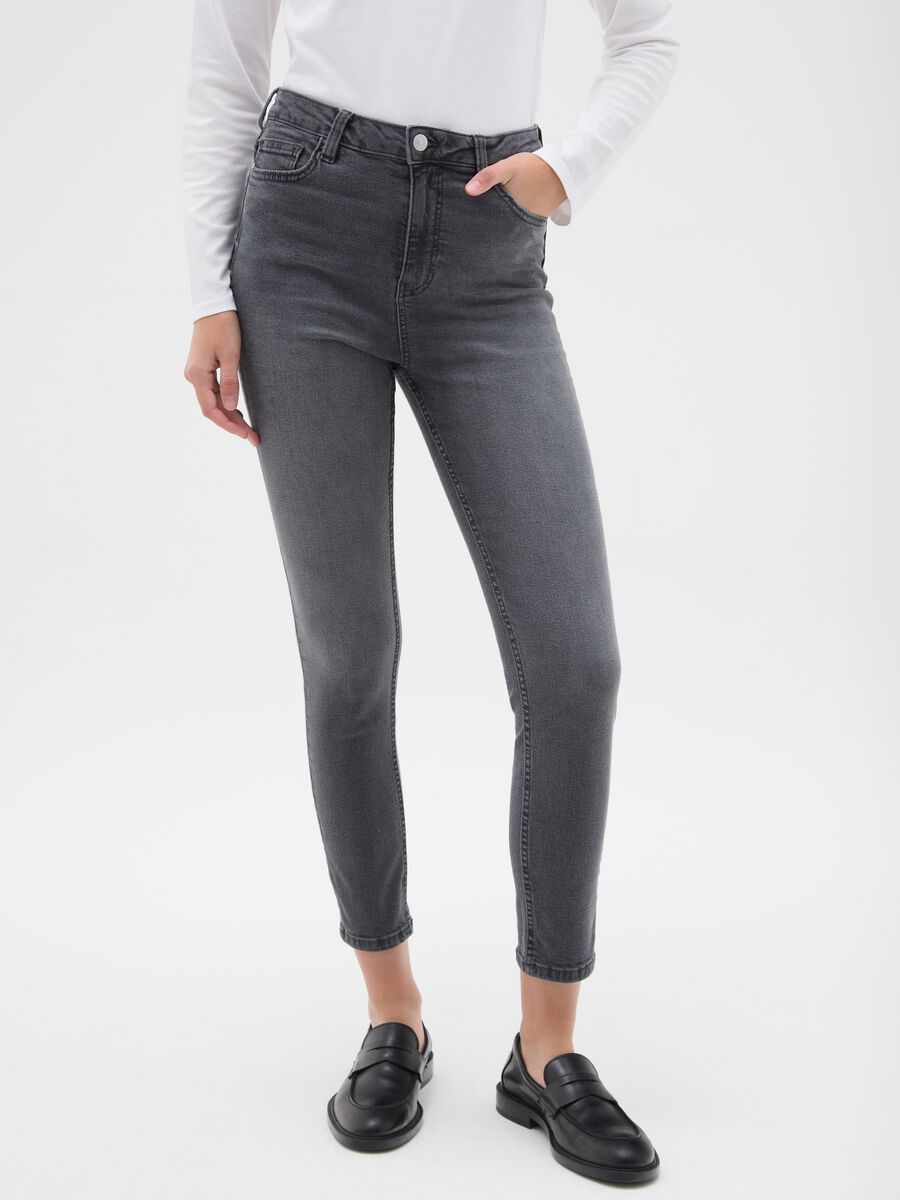 Stretch grey skinny jeans_1