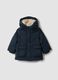 Blue padded hooded jacket_0