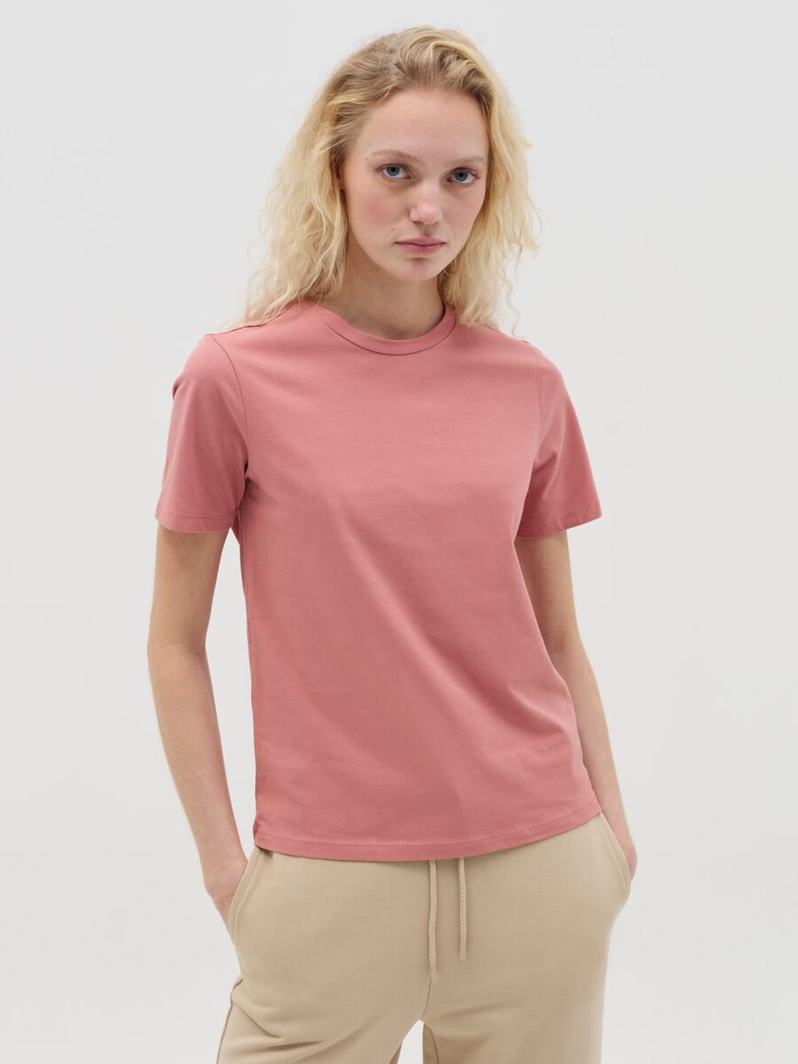 Essential T-shirt in cotton with round neck_0