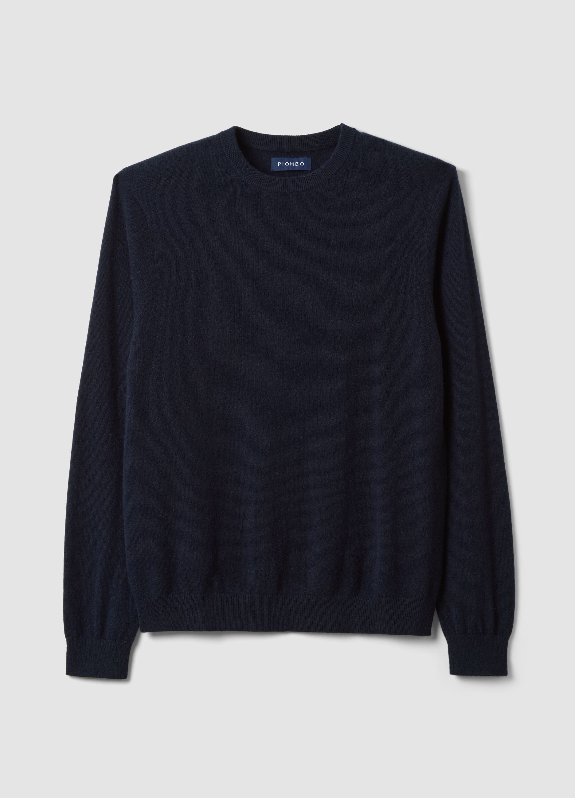 Blue pure cashmere regular-fit jumper