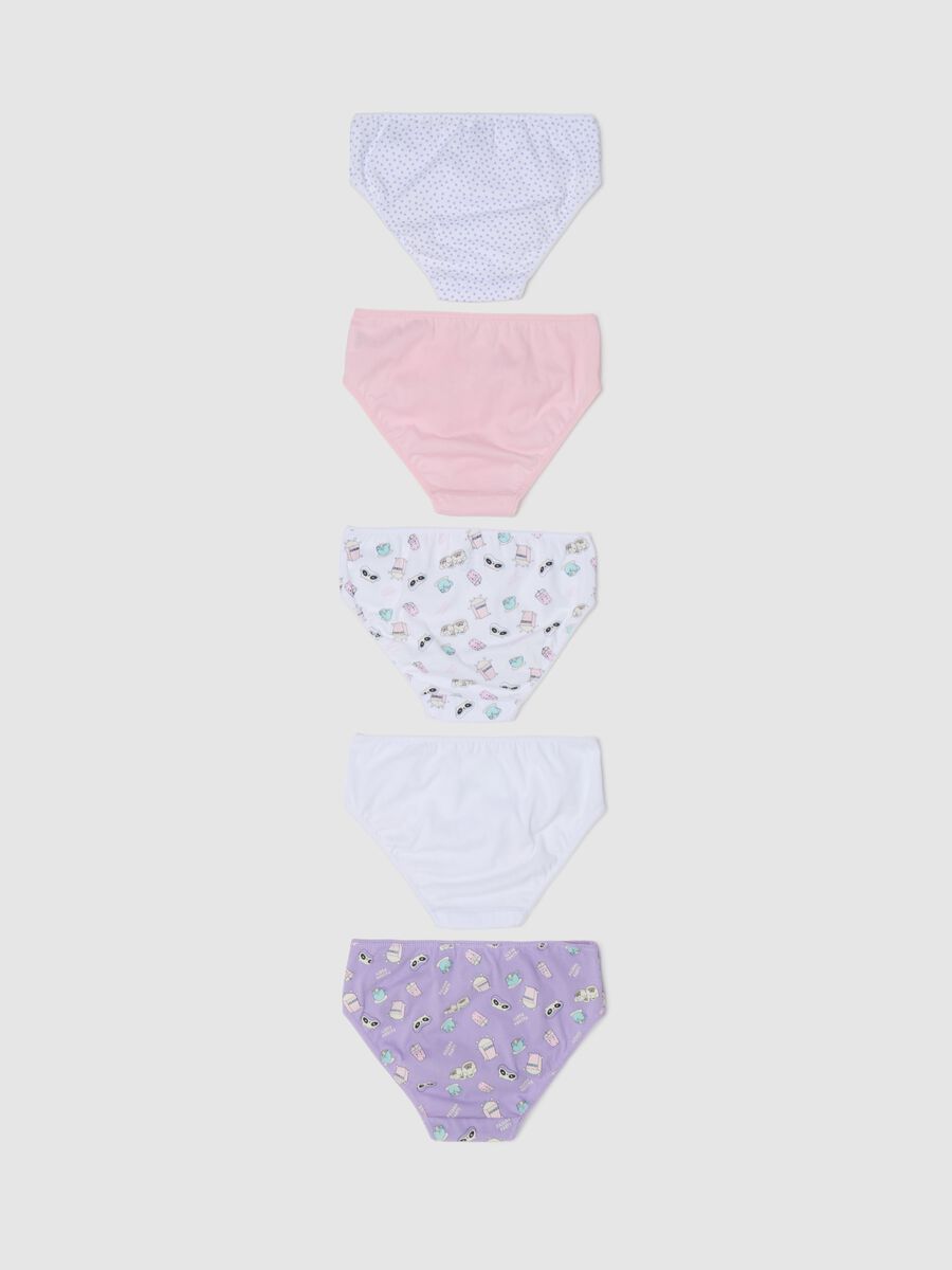 Five-pack briefs in cotton with bow and print_1