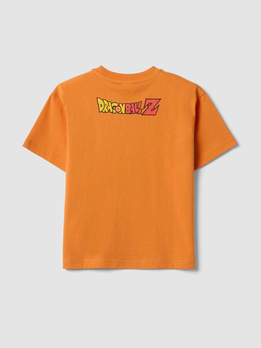 T-shirt arancione in puro cotone con stampa Dragon Ball Z per bambino_1