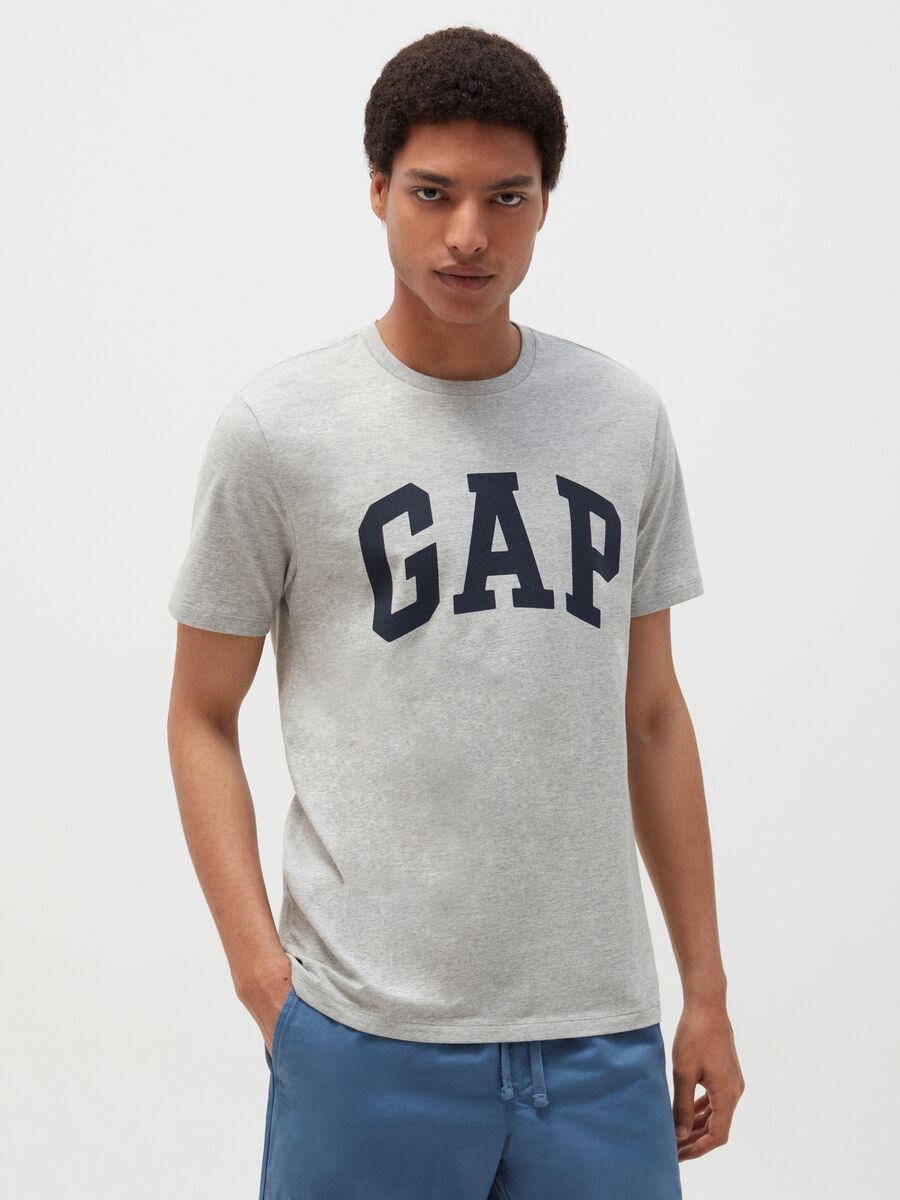 T-shirt with round neck and logo print_0