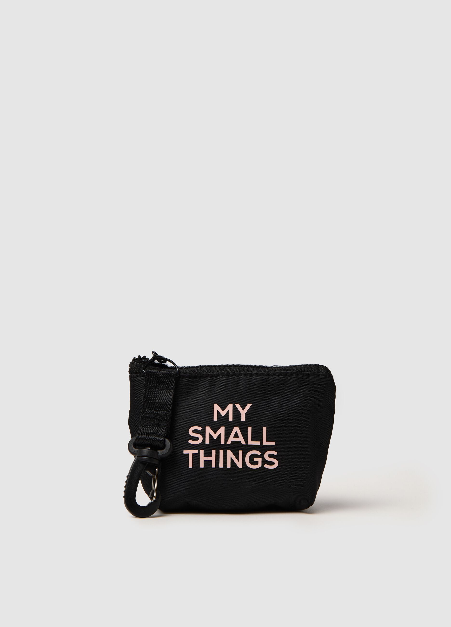 Women's black PVC wallet with zip