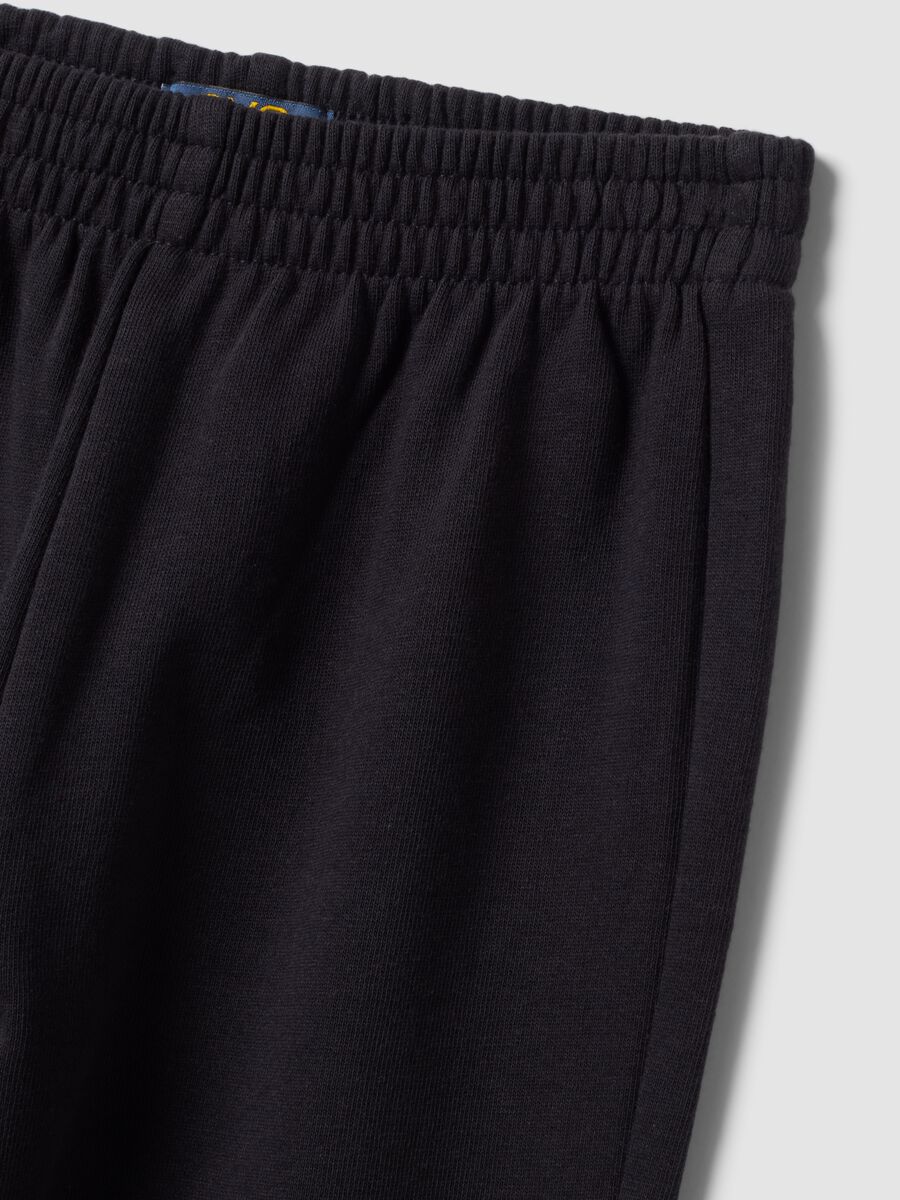 Black pure cotton flare-fit joggers for girls_3