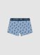 Boxer azzurro in cotone organico con stampa all over per bambino e ragazzo_1