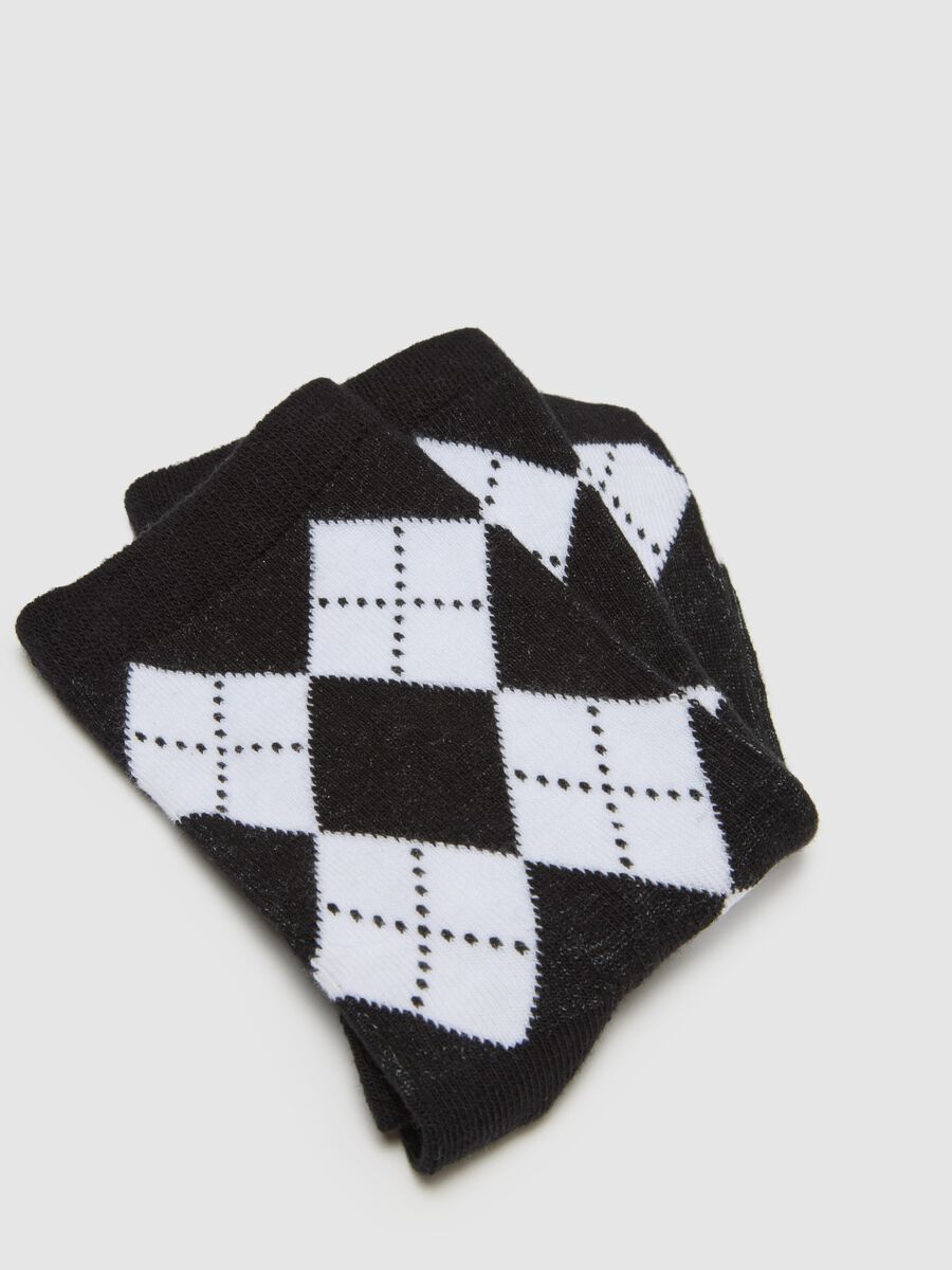 Girl's Short Cotton Mix Socks Bipack in Multicolour_1