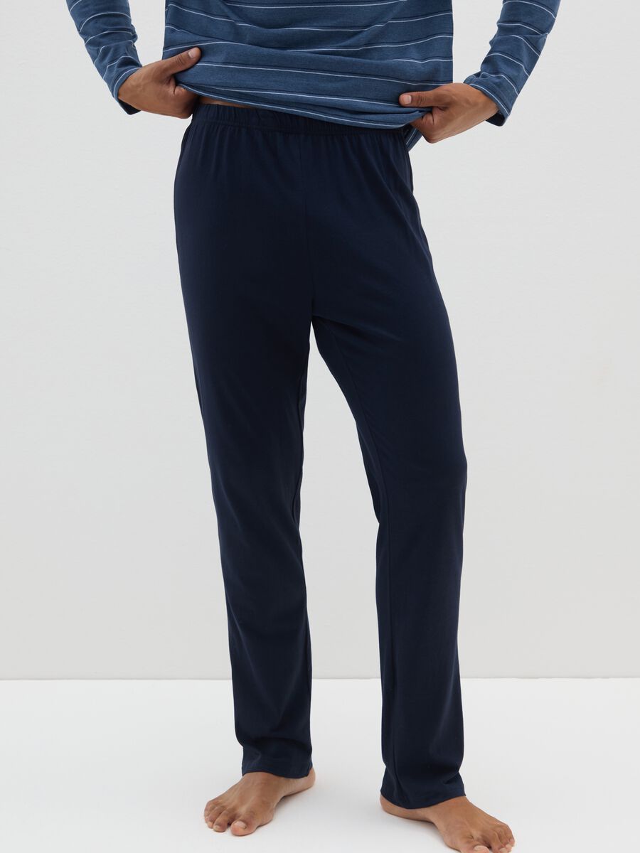 Multicoloured striped pyjamas in pure cotton regular fit_3