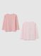 Pink Long Sleeve Cotton T-shirt_1