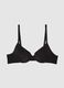 Black Stretch Fabric Bra_4