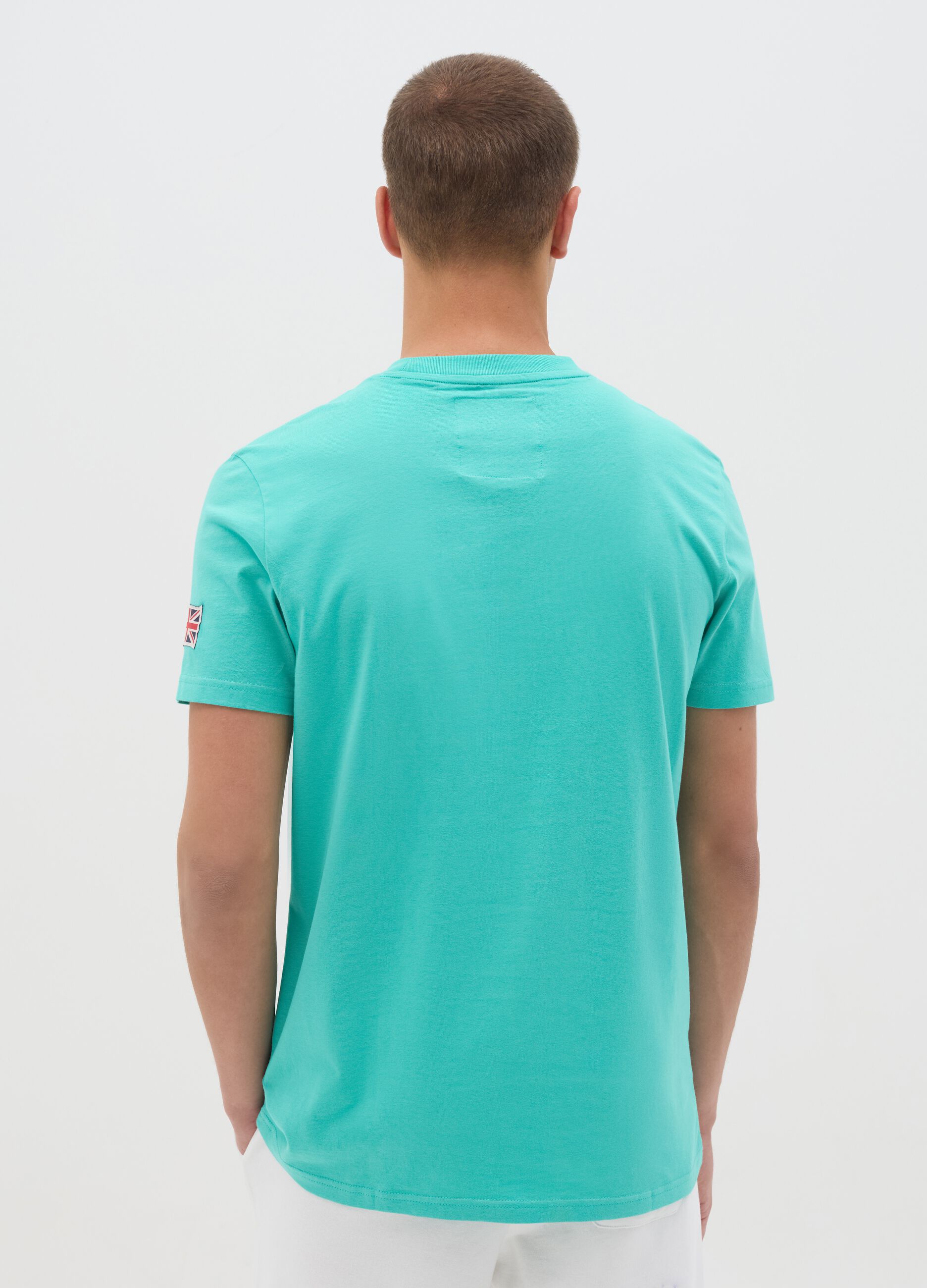 Men's Aqua Green T-shirt with Lonsdale Logo
