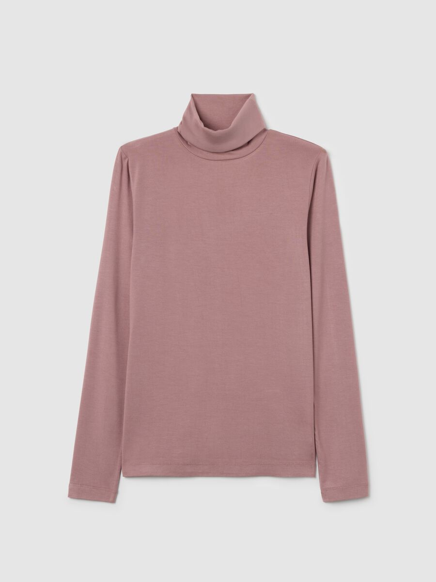 Pink turtleneck sweater regular fit_4