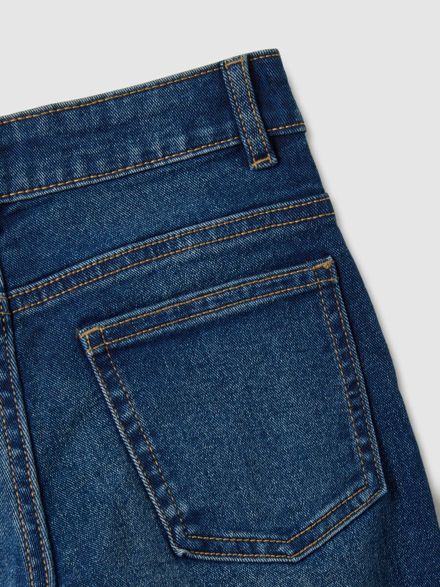 Boys' Blue Stretch Denim Straight Jeans_3