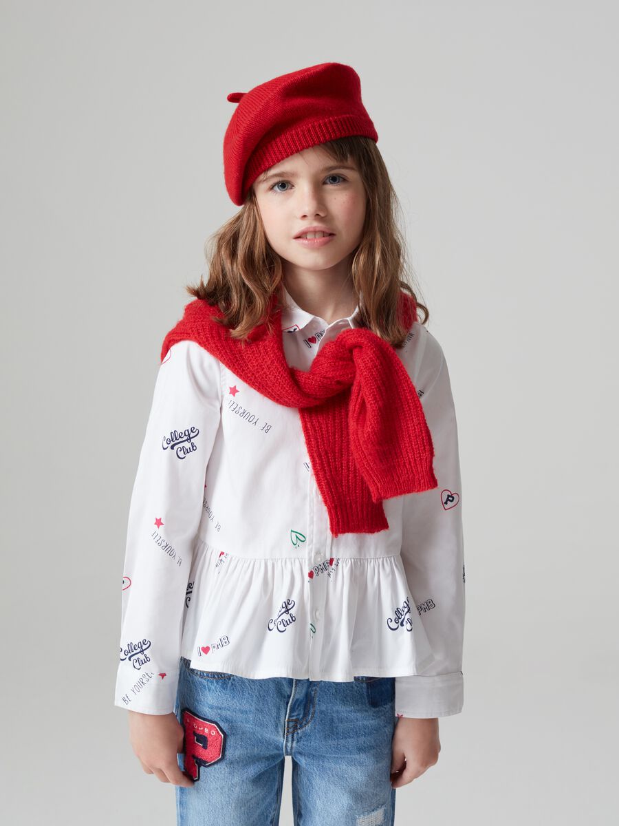 Camicia in cotone con stampa _0