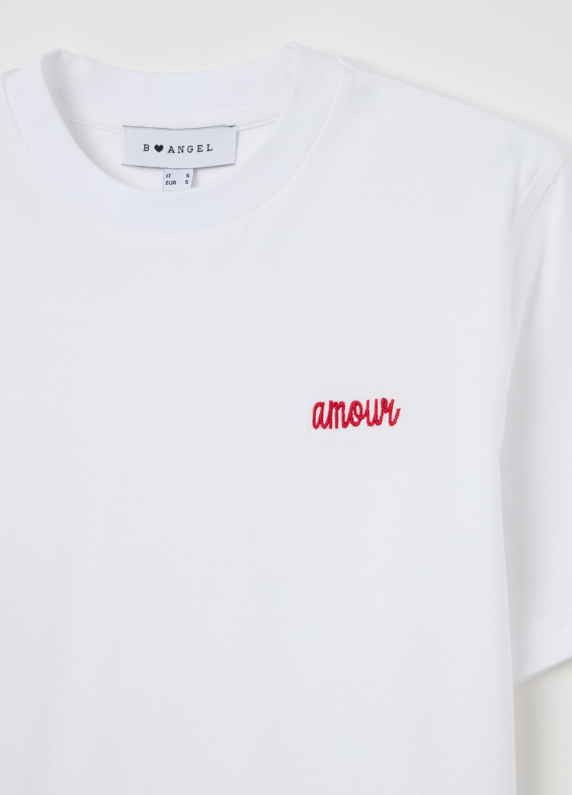 T-shirt in cotone con ricamo