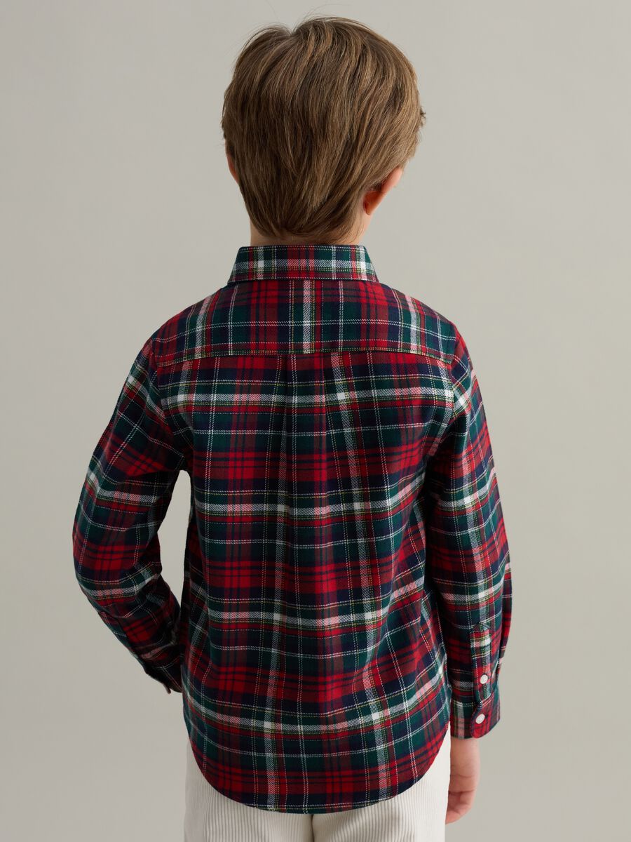 Flannel shirt with tartan pattern_1