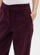 Pantaloni The Iconic Pants bordeaux in cotone e velluto_3