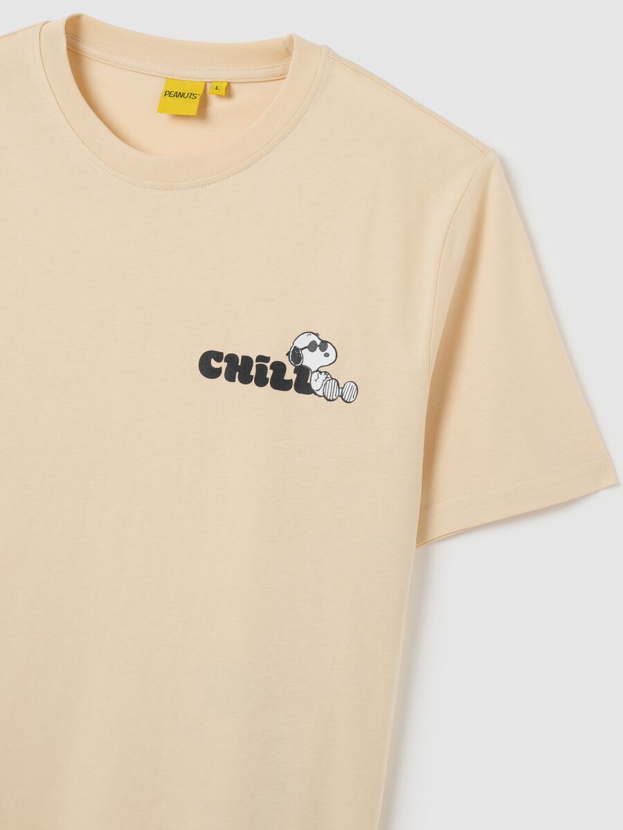 T-shirt da uomo in puro cotone beige regular fit_1