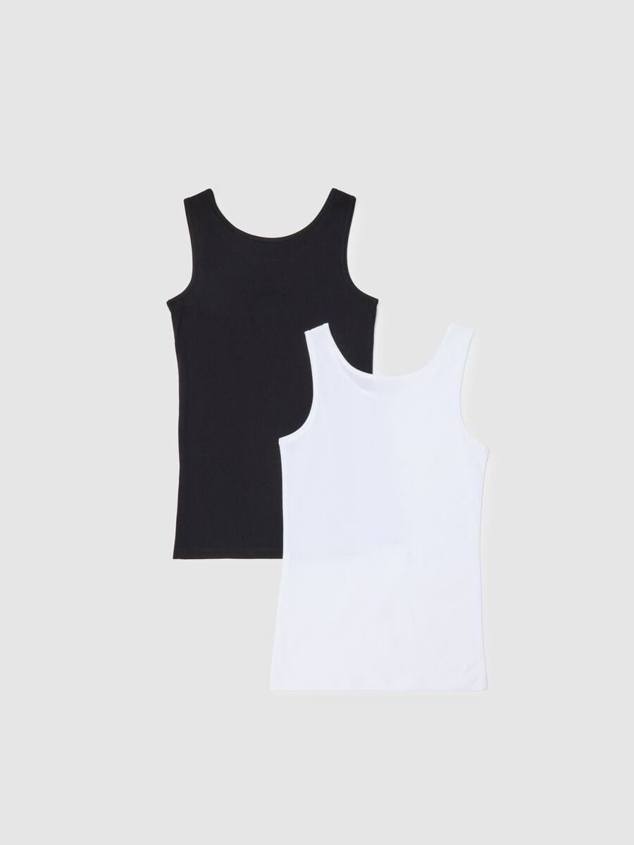 Girls' Multicolour Pure Cotton Regular Fit Vest Twin Pack_1