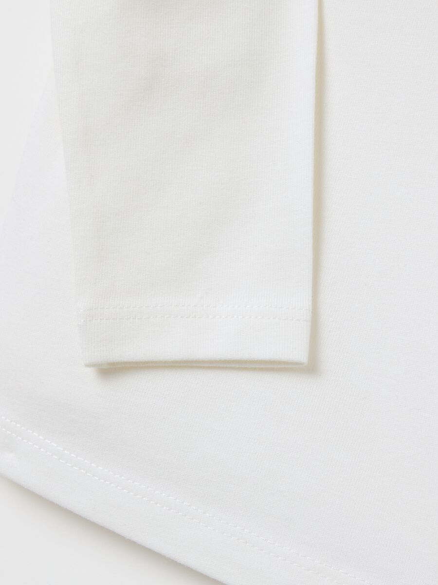 Cotton T-shirt with high neck_3