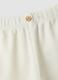 White organic cotton set with wrap-over bodysuit for baby girl_2