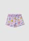 Multicolour pure organic cotton floral shorts for girls_0