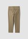 Beige regular tapered-fit stretch cotton twill chino trousers_2