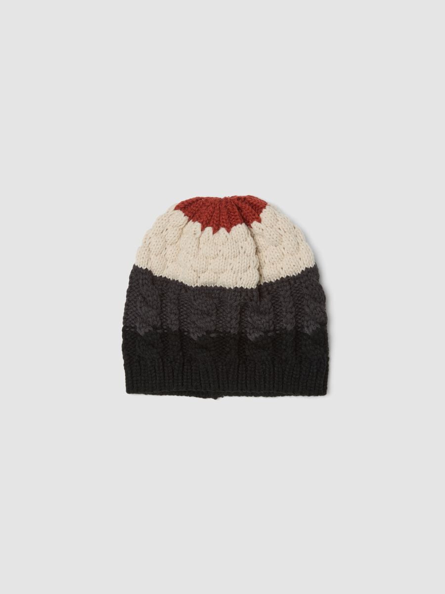 Multicolour knitted beanie_0