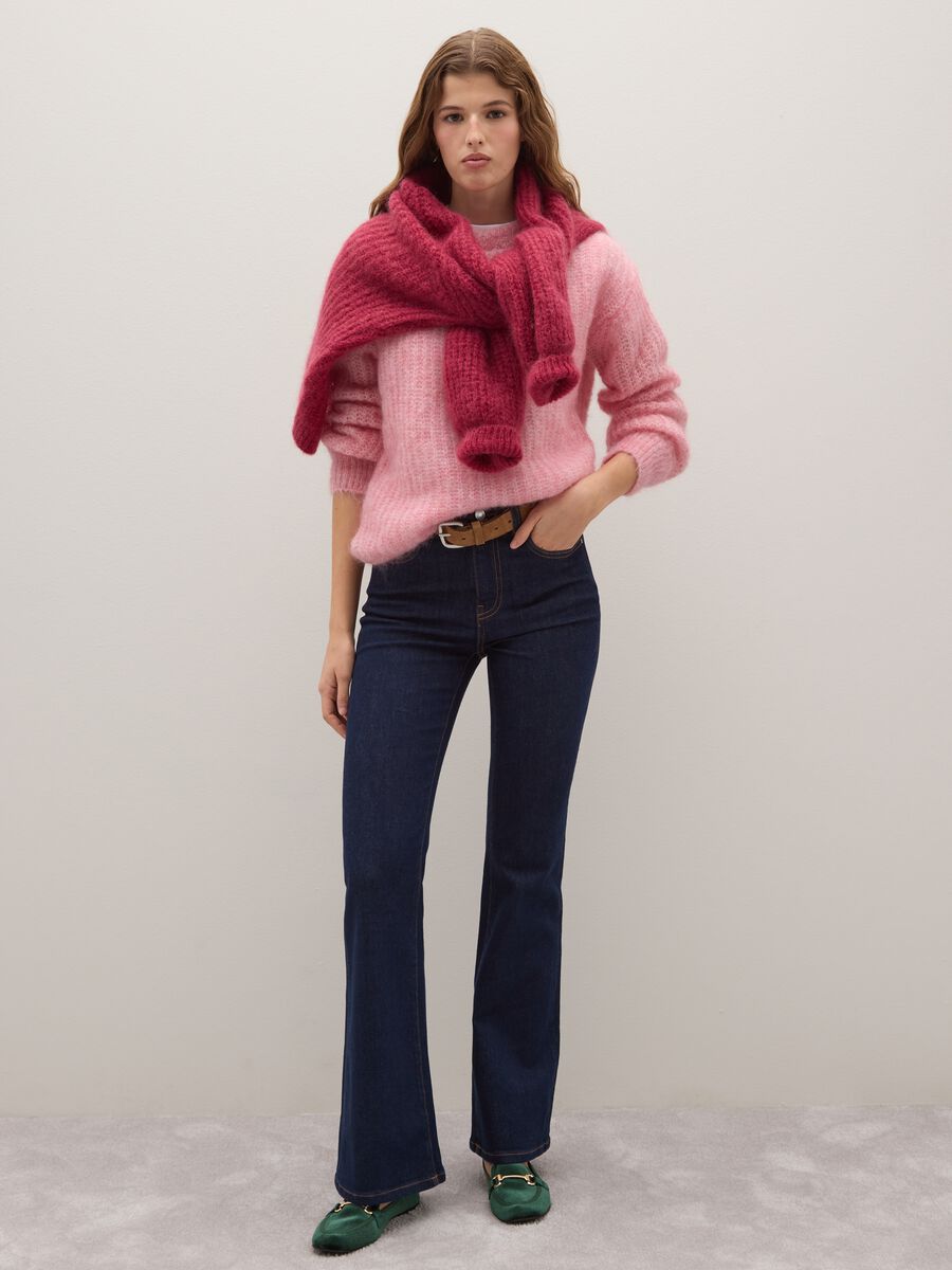 Oversized pink crew neck sweater_2