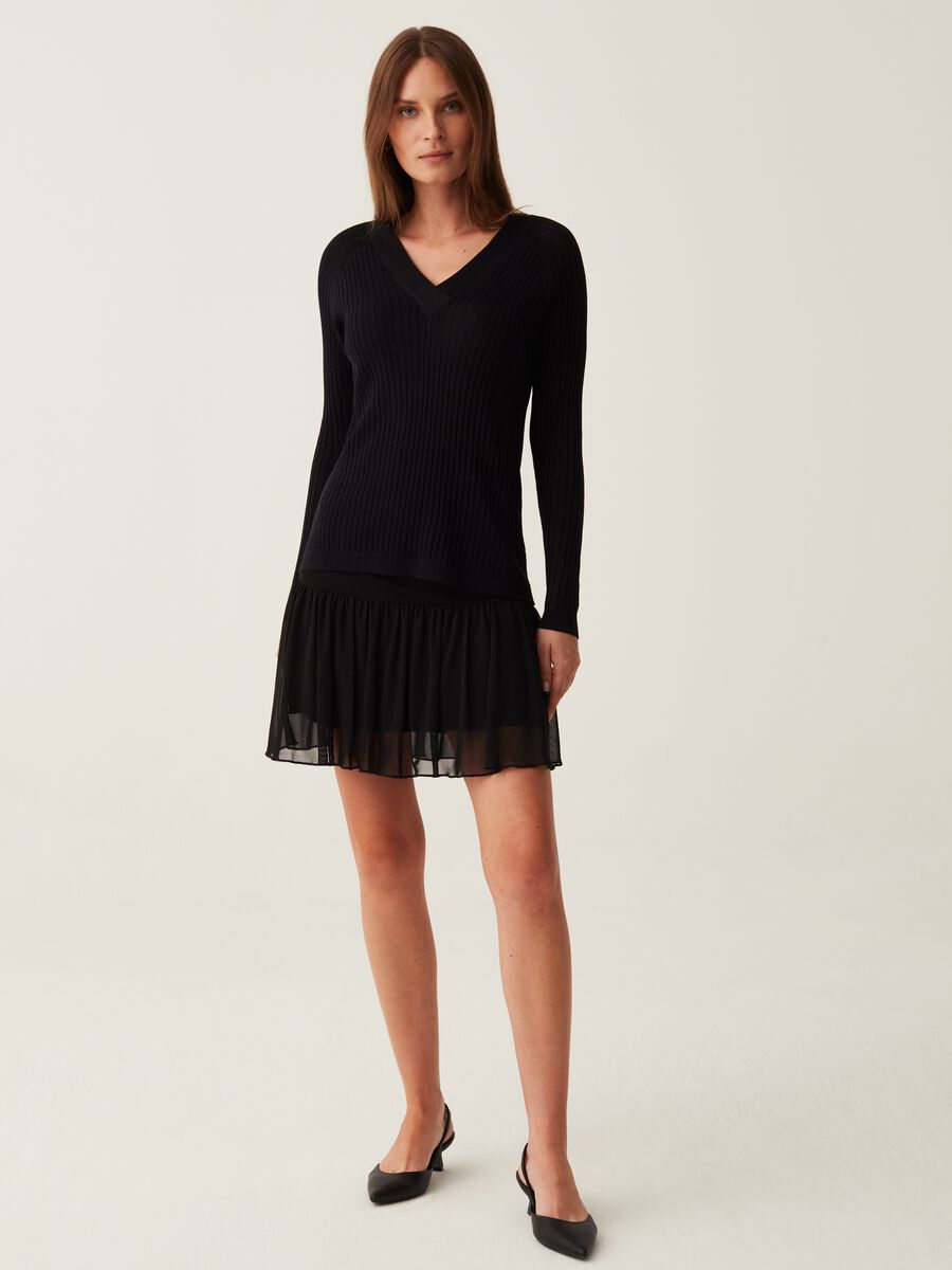 Gonna corta premaman in tulle_1