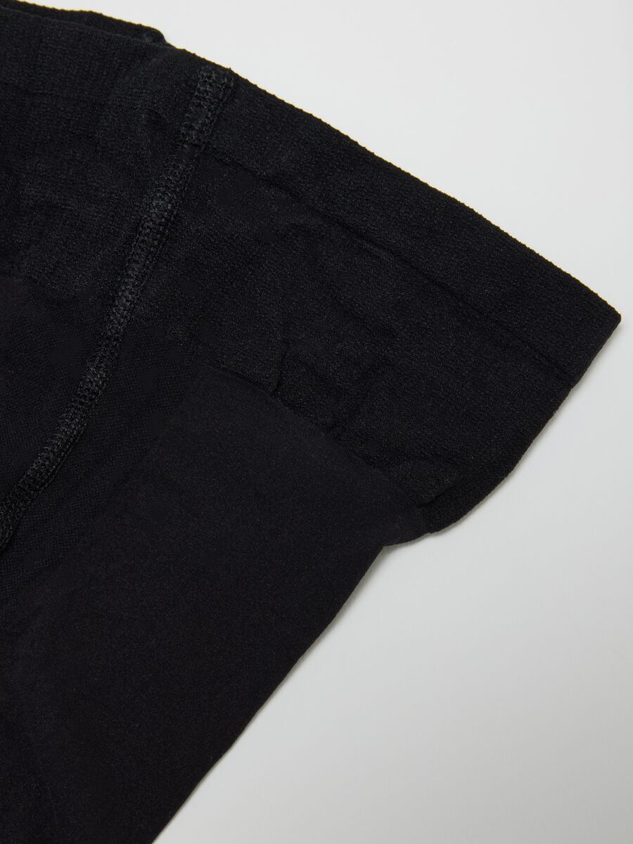 Black stretch fabric tights_2