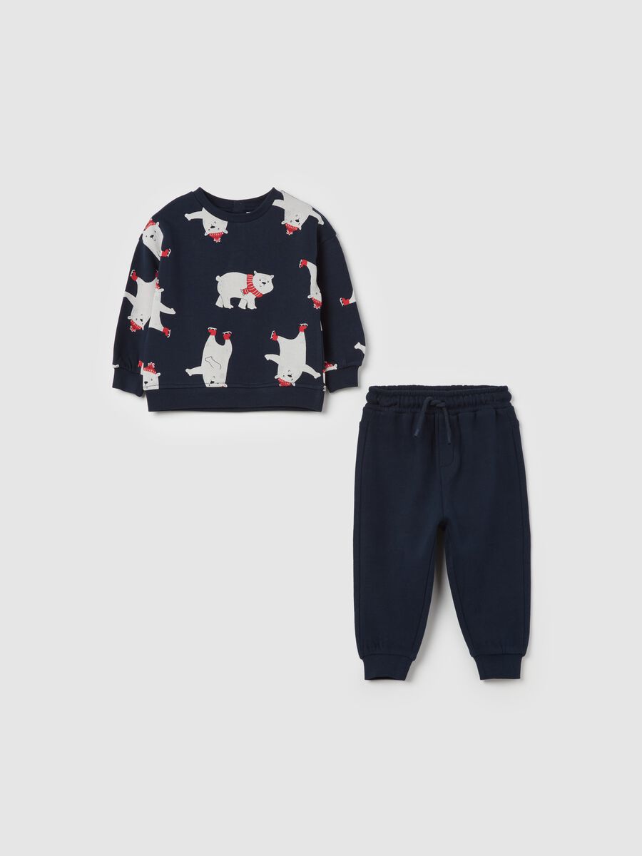 Cotton jogging set with print_0