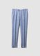 Light Blue Pure Linen Trousers_0