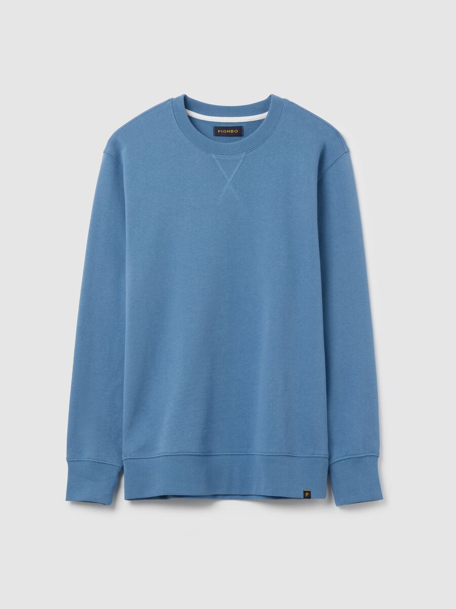 Sweatshirt with round neck and stitched detail_4