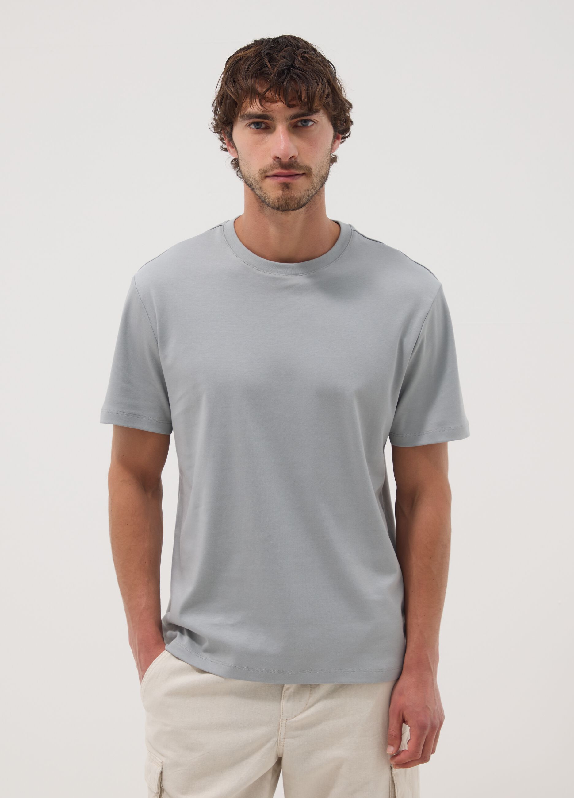 Light Blue Pure Cotton T-shirt