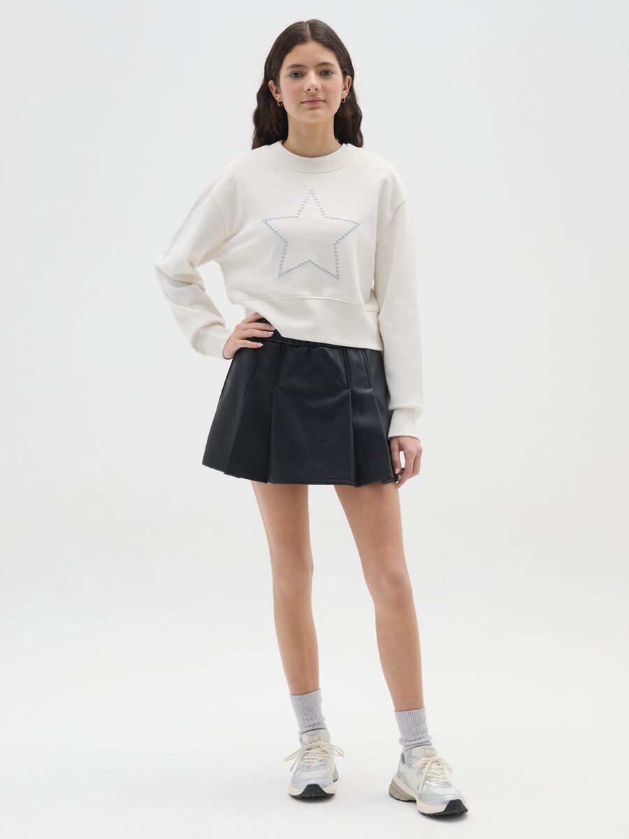 Regular fit girls' black shorts_0