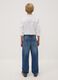 Jeans blu baggy in puro cotone con strappi per ragazzo_1