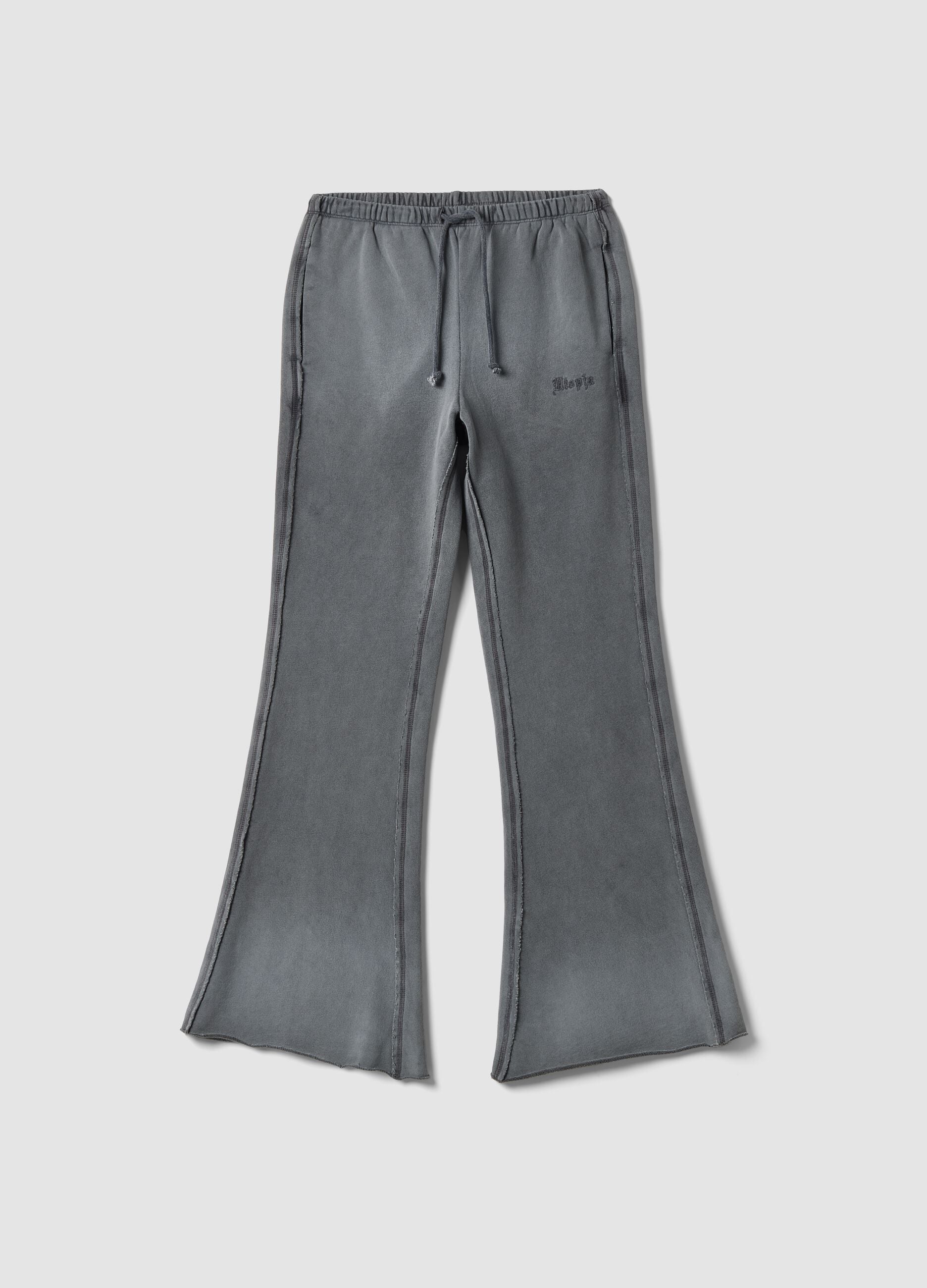 Flared Sweatpants in Vintage Grey