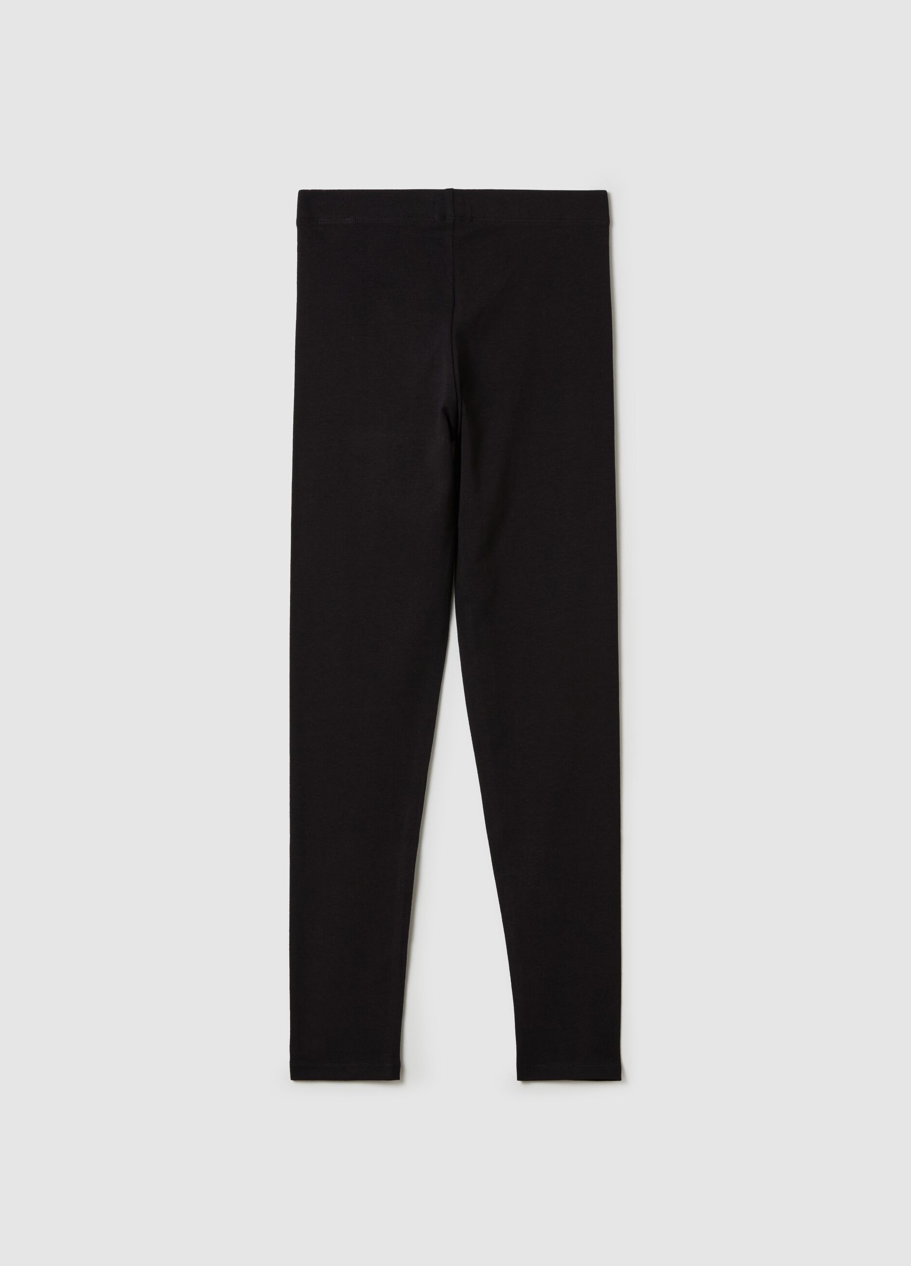 Solid colour stretch leggings
