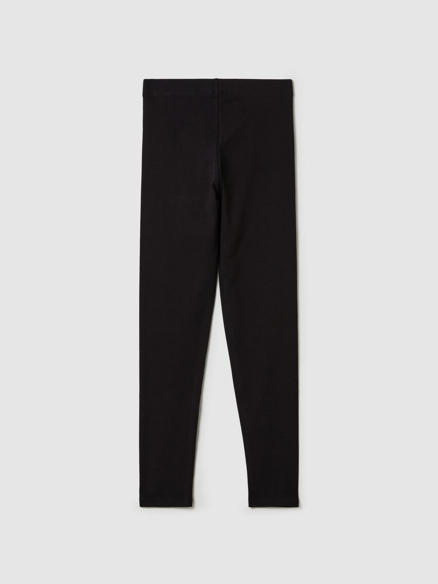 Solid colour stretch leggings_4