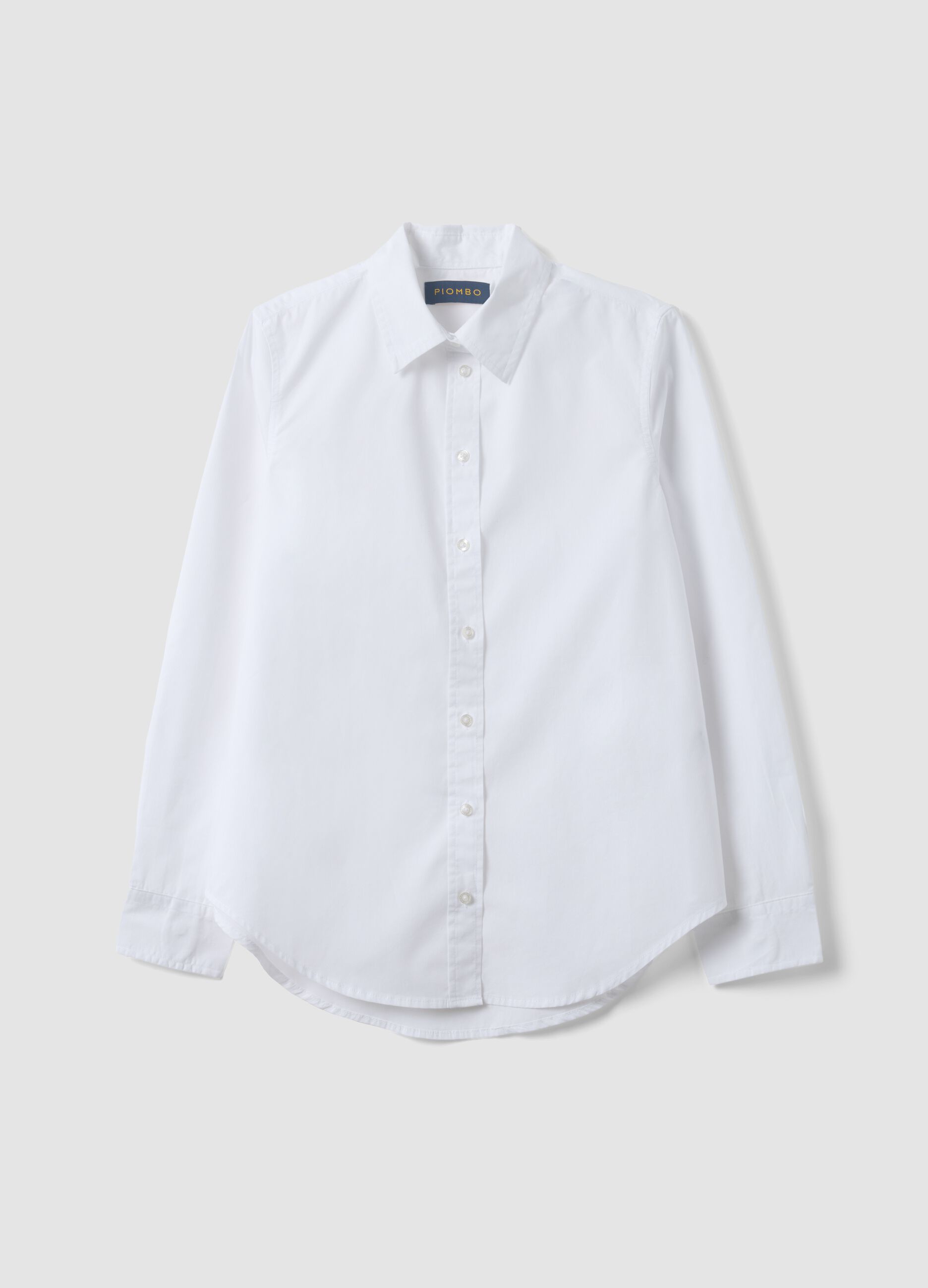 White poplin shirt, regular fit